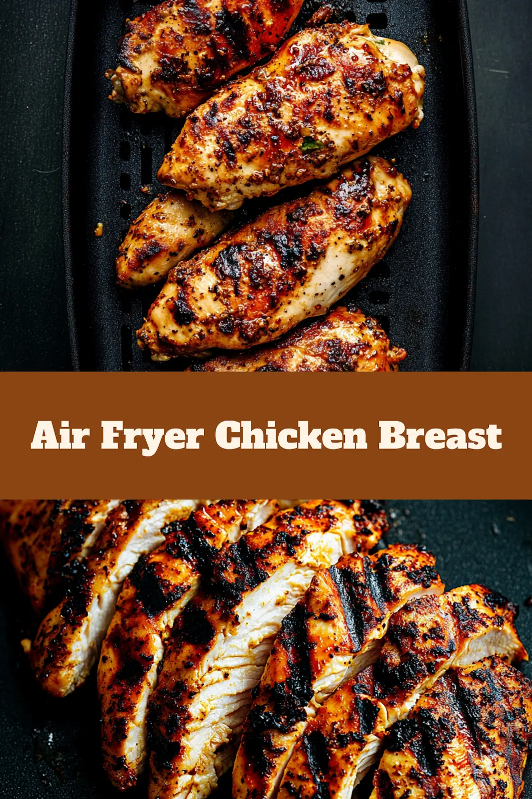 Ridiculously Good Air Fryer Chicken Breast Comforting and Perfect 4 Air Fryer Chicken Breast recipe, served and ready to eat, easy homemade dinner