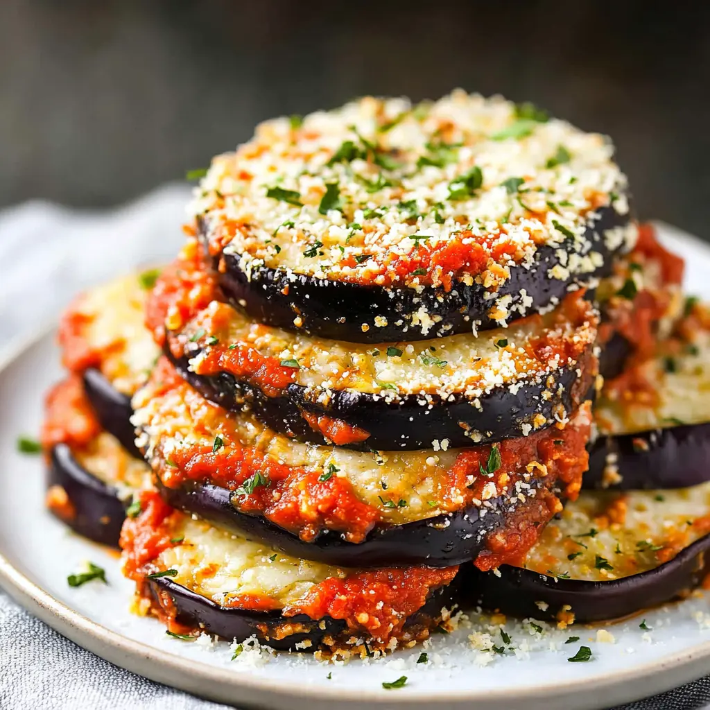 Air Fryer Eggplant Parmesan Cozy Crispy Weeknight Dinner 3 Air Fryer Eggplant Parmesan recipe, served and ready to eat, easy homemade dinner