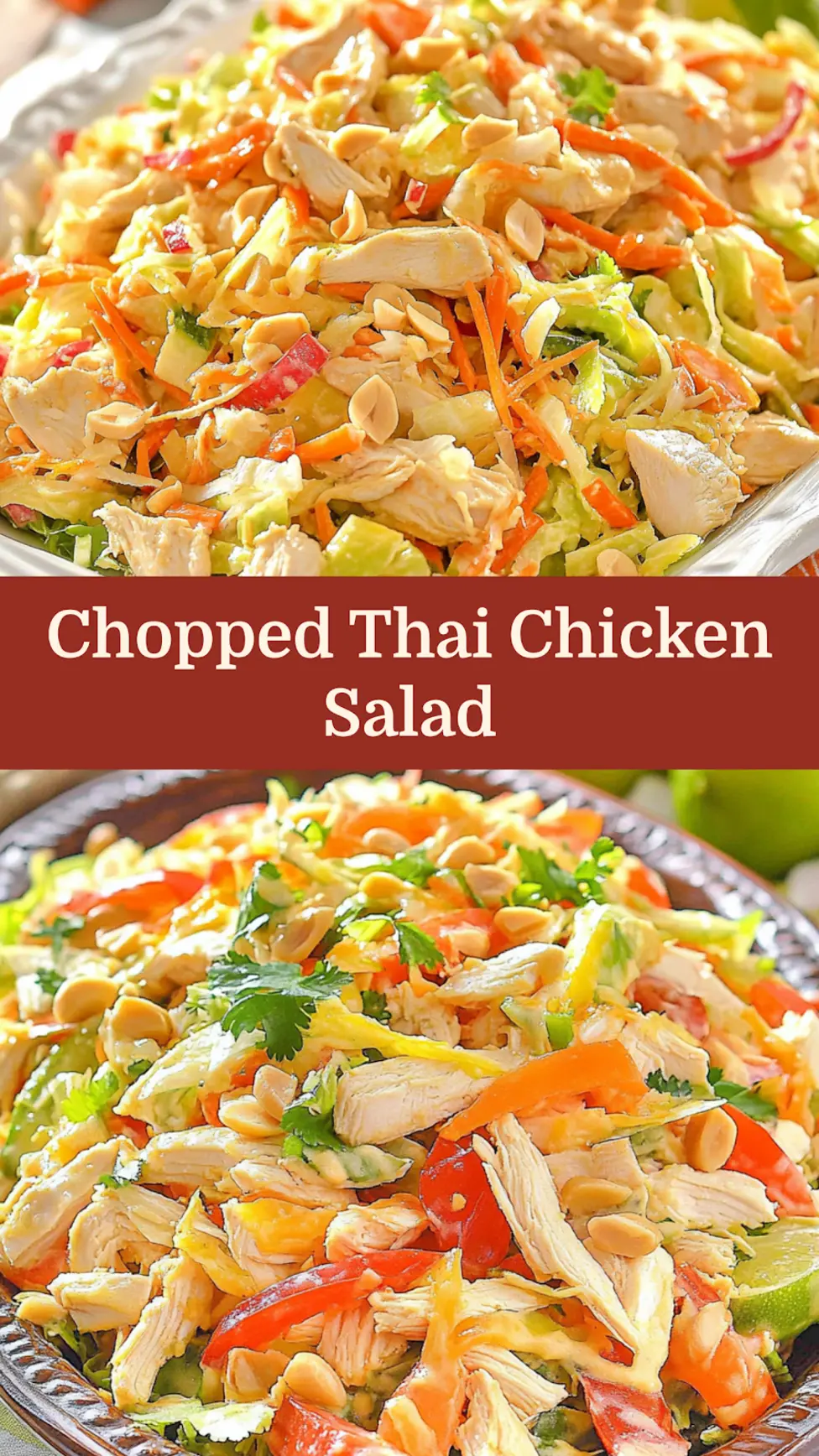 Chopped Thai Chicken Salad Peanut Lime Vibrant Fresh Recipe 4 Chopped Thai Chicken Salad with Peanut Lime dressing, perfect for easy weeknight dinners