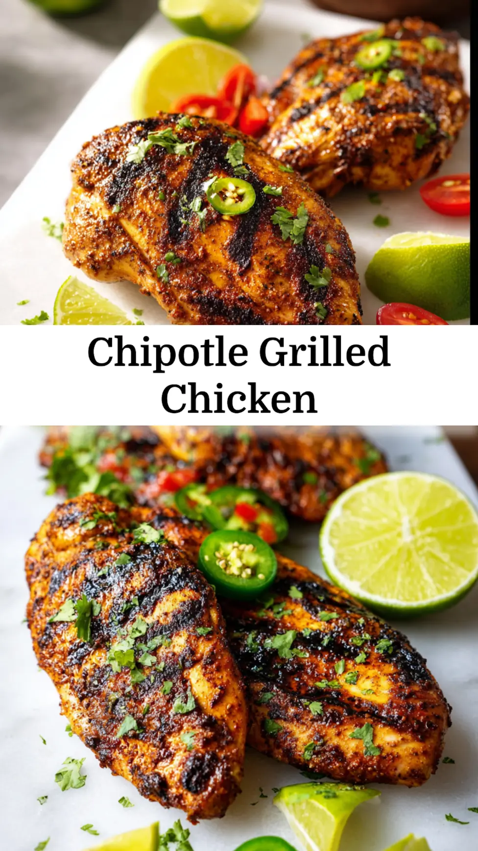 Copycat Chipotle Grilled Chicken recipe, served and ready to eat, easy homemade dish