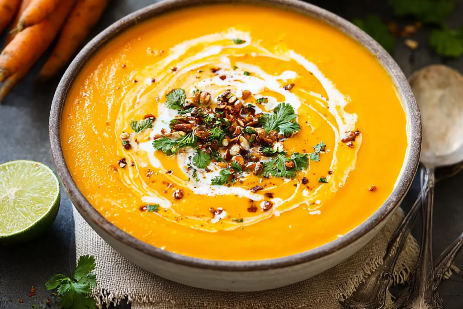 Creamy Thai Carrot Sweet Potato Soup Your Cozy Easy Weeknight