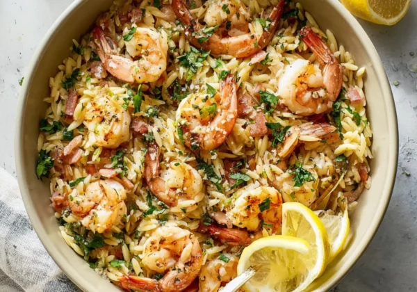 Garlic Butter Shrimp Orzo Bowl Warm and Satisfying Real Comfort