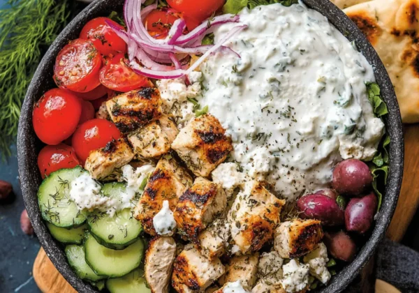 Greek Chicken Bowl Low Carb Tzatziki Vibrant Real Way to Make Dinner Perfect