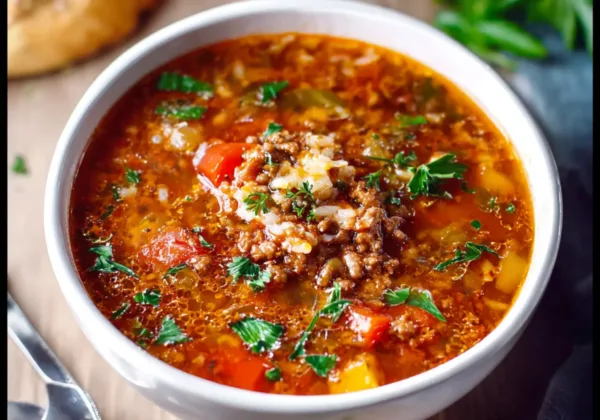 Ground Beef Stuffed Pepper Soup Cozy New Way to Make a Real Satisfying Dinner