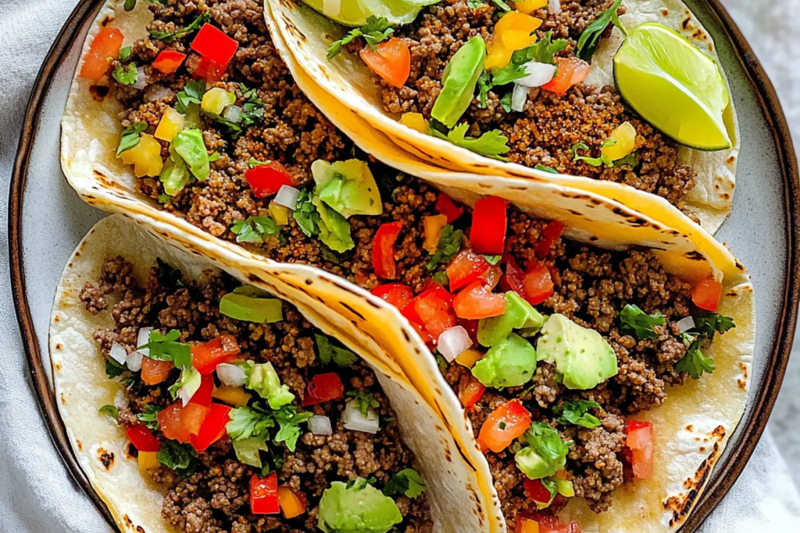 Ground Beef Tacos Homemade Seasoning recipe, served and ready to eat, easy homemade dinner