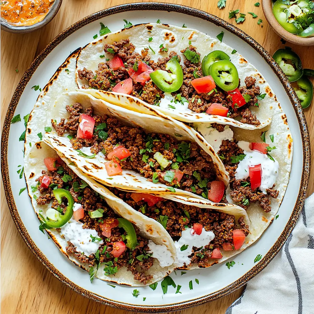 Ground Beef Tacos Homemade Seasoning Made Simple and Satisfying 3 Ground Beef Tacos with Homemade Seasoning served on warm tortillas with fresh toppings