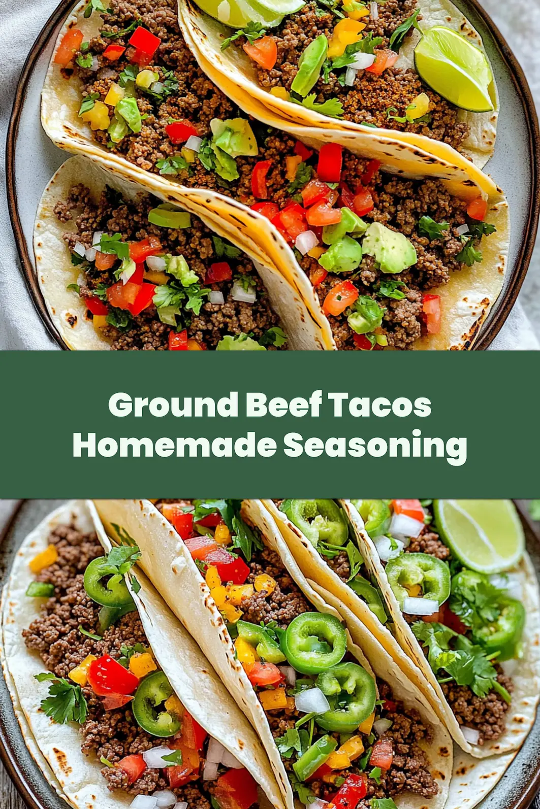 Ground Beef Tacos Homemade Seasoning Made Simple and Satisfying 4 Ground Beef Tacos with Homemade Seasoning ready to enjoy, perfect weeknight dinner recipe