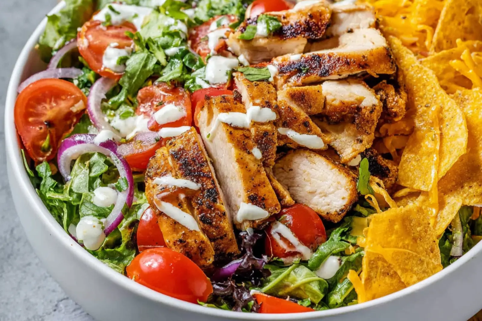 High Protein Chicken Taco Salad Bowl Made Fresh and Satisfying