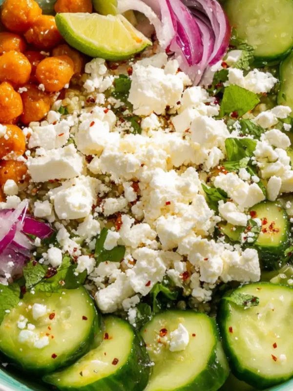 Mediterranean Meal Prep Bowl Cucumber Feta Vibrant Fresh Way to Love Your Lunch