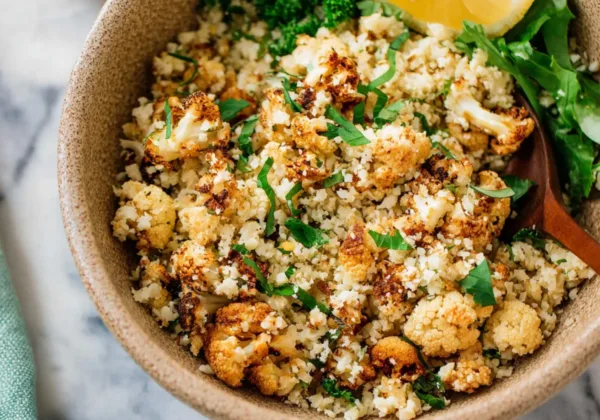 Mediterranean Cauliflower Rice Bowl Vibrant Fresh Way to Make Real Dinner