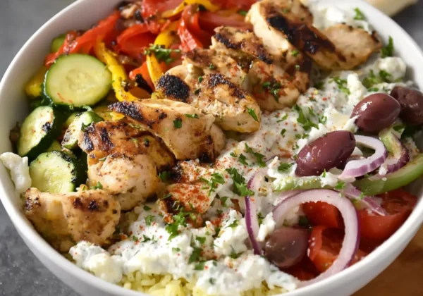Mediterranean Chicken Souvlaki Bowl Vibrant Fresh Way to Make Your New Favorite Dinner