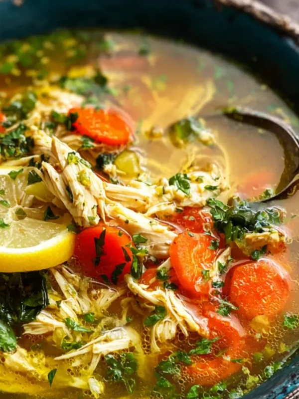 Mediterranean Lemon Chicken Soup Anti Inflammatory Warm Comforting Best Real Healing Bowl