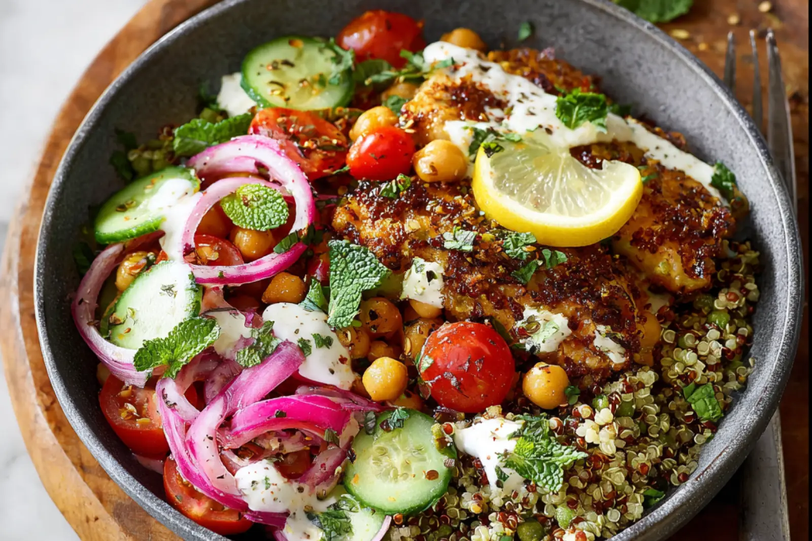 Mediterranean Quinoa Glow Bowl Lemon Herb Makes Your Life Fresh