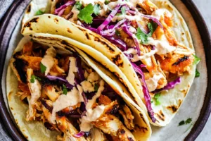 Slow Cooker Chicken Tacos Cozy and Perfect for Your Family SLOW COOKER CHICKEN TACOS recipe, served and ready to eat, easy homemade dinner