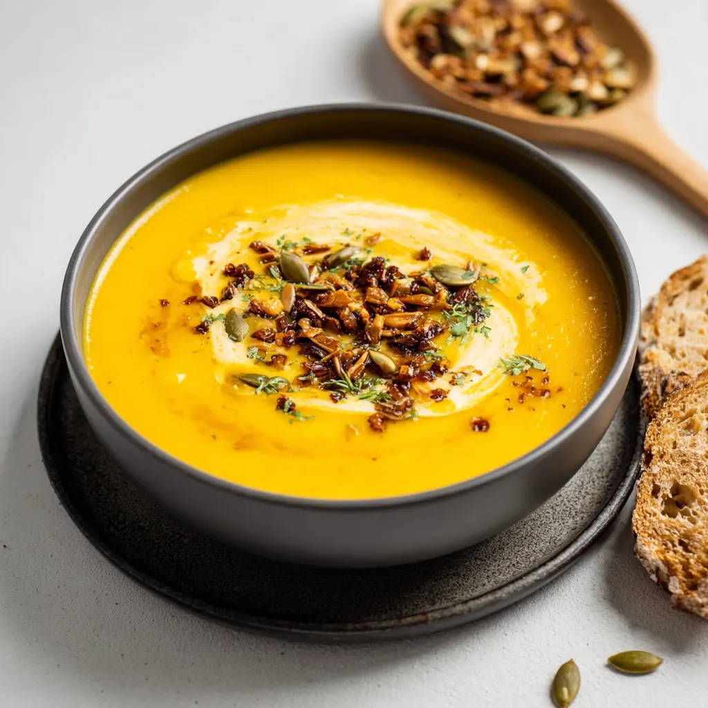 Anti Inflammatory Butternut Squash Soup Warm Comforting Recipe You Need Now 1 Anti Inflammatory Butternut Squash Soup recipe, served and ready to eat, easy homemade dish