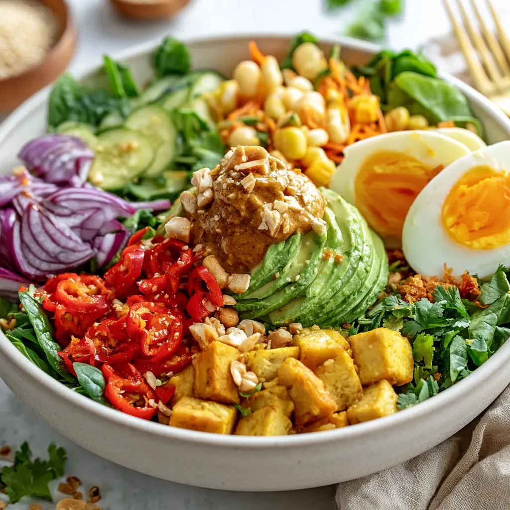 Anti-Inflammatory Gado Gado Bowl Vibrant Fresh Way to Make Real Wellness Satisfying 1 ANTI INFLAMMATORY GADO GADO BOWL recipe, served and ready to eat, easy homemade dish