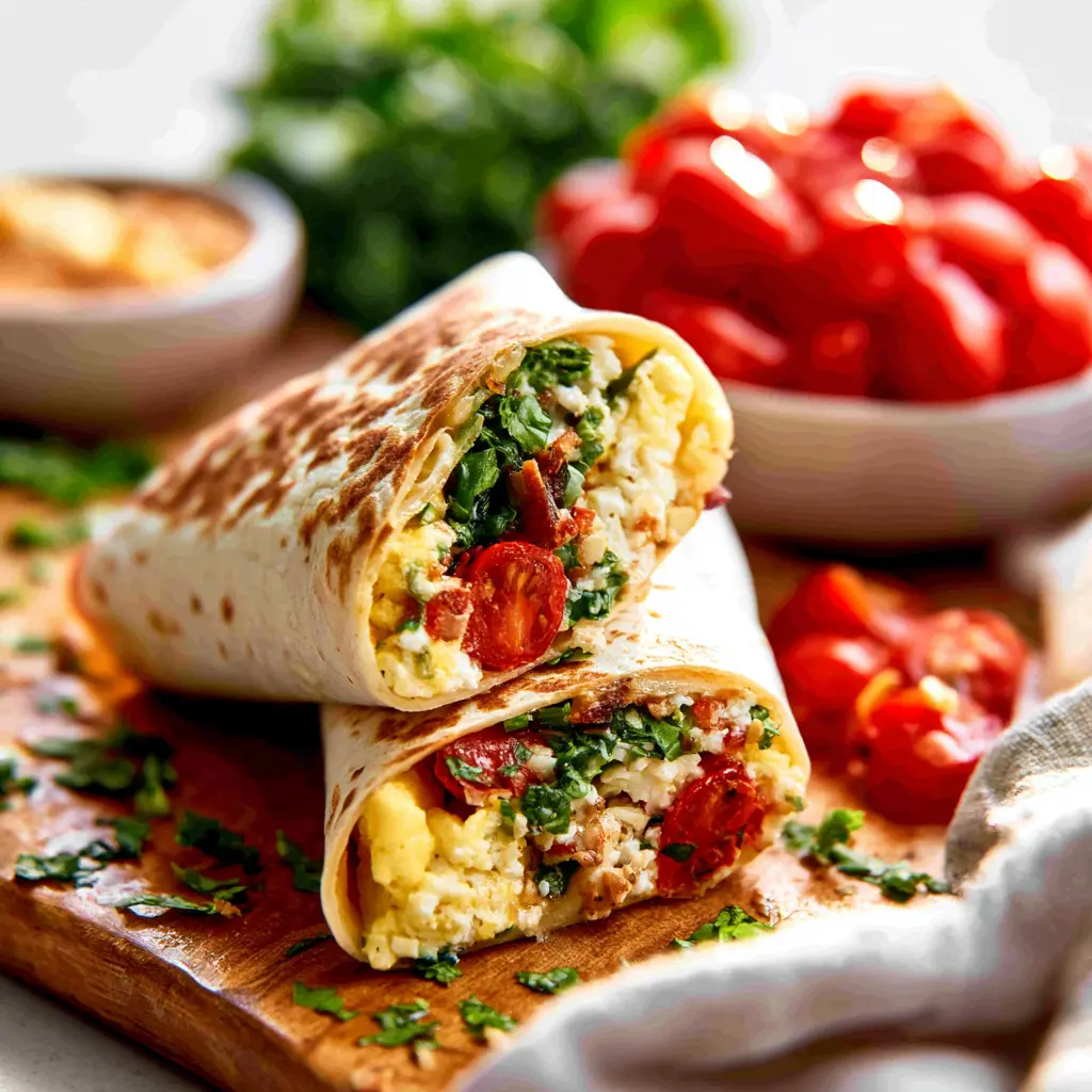 Egg White Breakfast Wrap Anti Inflammatory recipe, served and ready to eat, easy homemade dish