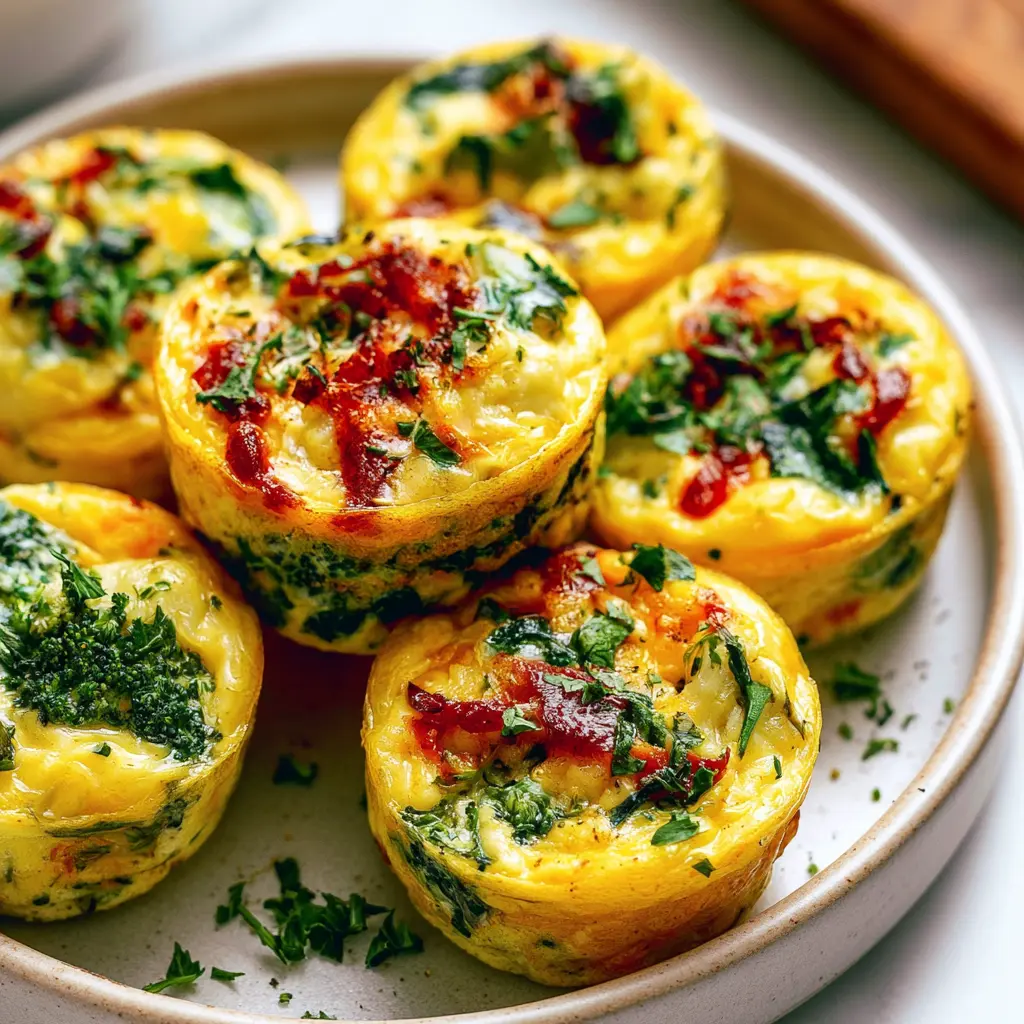 High Protein Veggie Egg Cups recipe, served and ready to eat, easy homemade dish