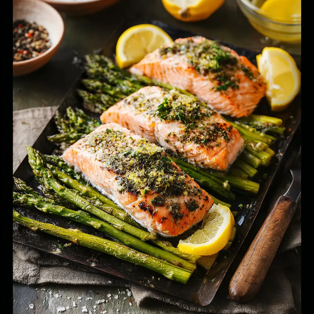 Lemon Herb Grilled Salmon Asparagus Vibrant Fresh Way to Make Your Best Dinner 1 Lemon Herb Grilled Salmon Asparagus recipe, served and ready to eat, easy homemade dish