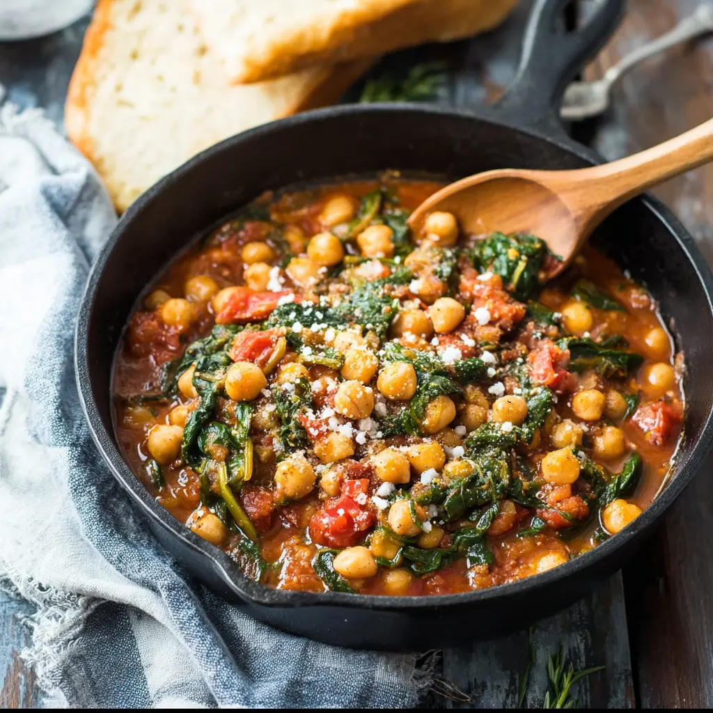Mediterranean Chickpea Spinach Stew Meal Prep Cozy Real Satisfying Bowls You Need Now 1 Mediterranean Chickpea Spinach Stew recipe, served and ready to eat, easy homemade dish