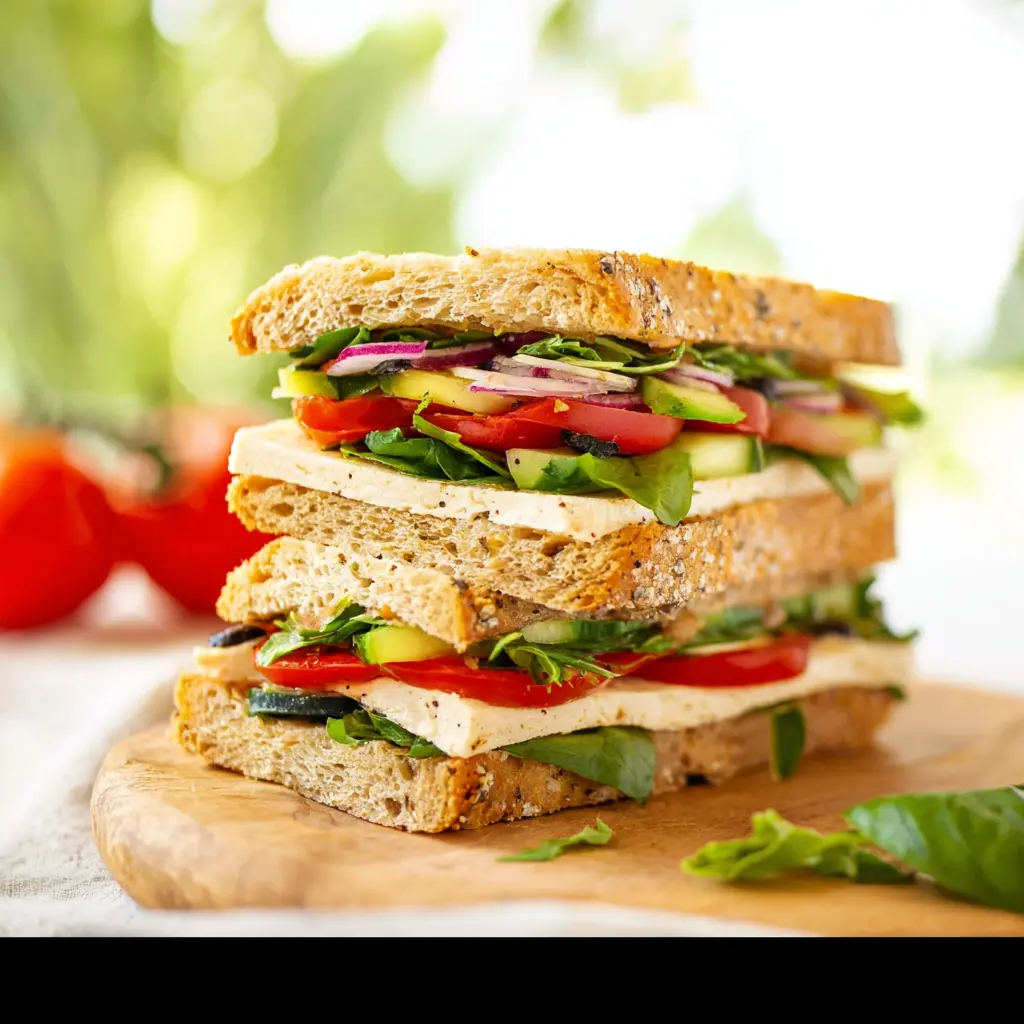 Panera Mediterranean Veggie Sandwich recipe, served and ready to eat, easy homemade dish