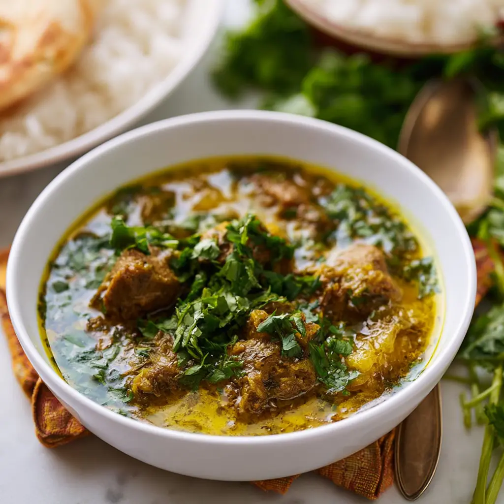 Anti-Inflammatory Persian Herb Stew Warm and Satisfying Real Comfort 1 Persian Herb Stew recipe, served and ready to eat, easy homemade dish