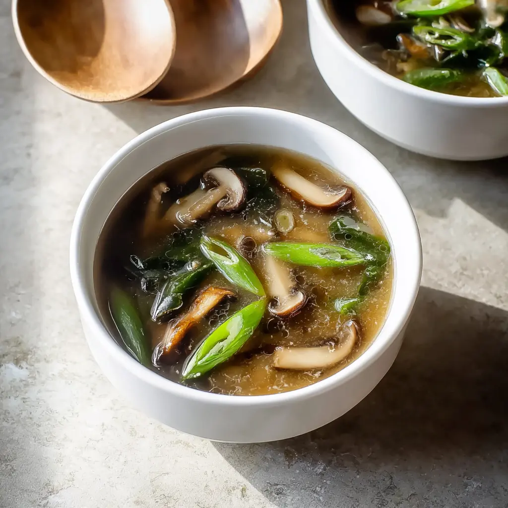 Shiitake Mushroom Miso Immune Broth Warm Comforting Recipe Your Body Will Love 1 Shiitake Mushroom Miso Immune Broth recipe served and ready to eat easy homemade dish