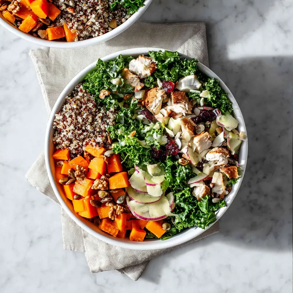 Sweetgreen Harvest Bowl recipe, served and ready to eat, easy homemade dish