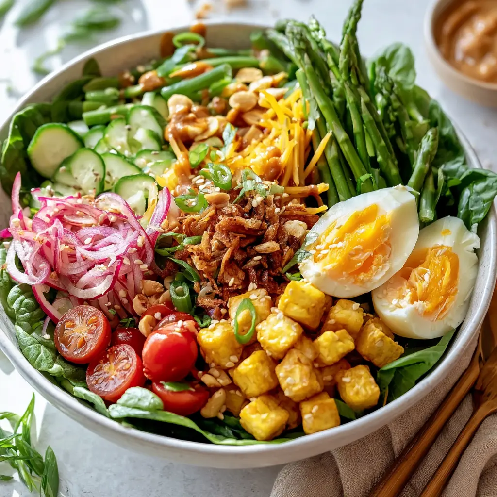 Anti-Inflammatory Gado Gado Bowl Vibrant Fresh Way to Make Real Wellness Satisfying 2 Anti-inflammatory gado gado bowl served and ready to eat, with peanut dressing, crispy tofu, tempeh, and fresh vegetables