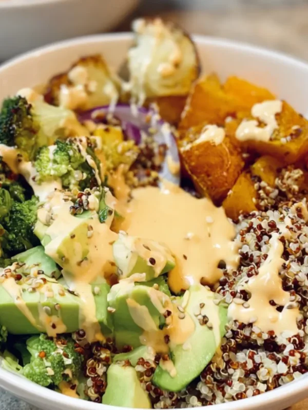 Anti Inflammatory Quinoa Bowl Tahini Dressing Vibrant New Way to Make Your Best Lunch