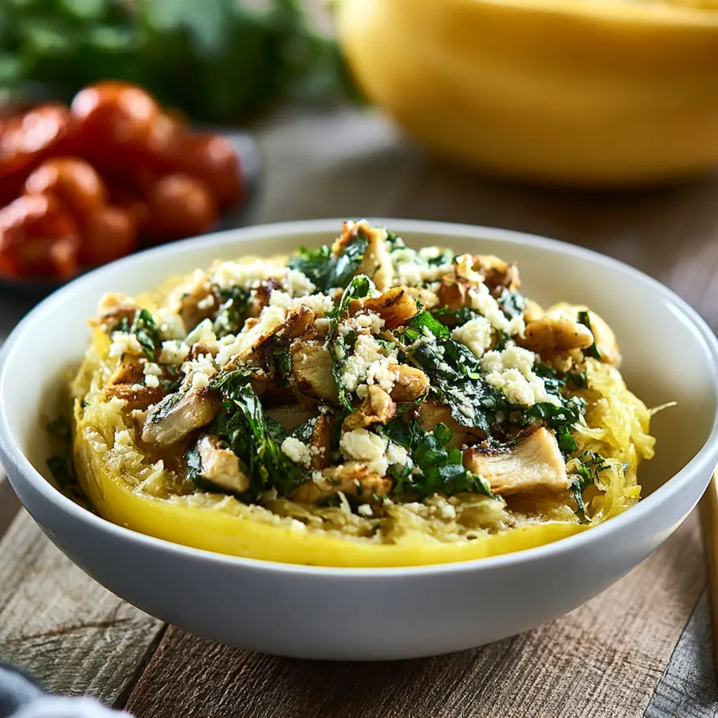 Anti-Inflammatory Spaghetti Squash Bowl Warm Satisfying Real Nourishment Your Way 2 Anti-Inflammatory Spaghetti Squash Bowl recipe, served and ready to eat, easy homemade dish