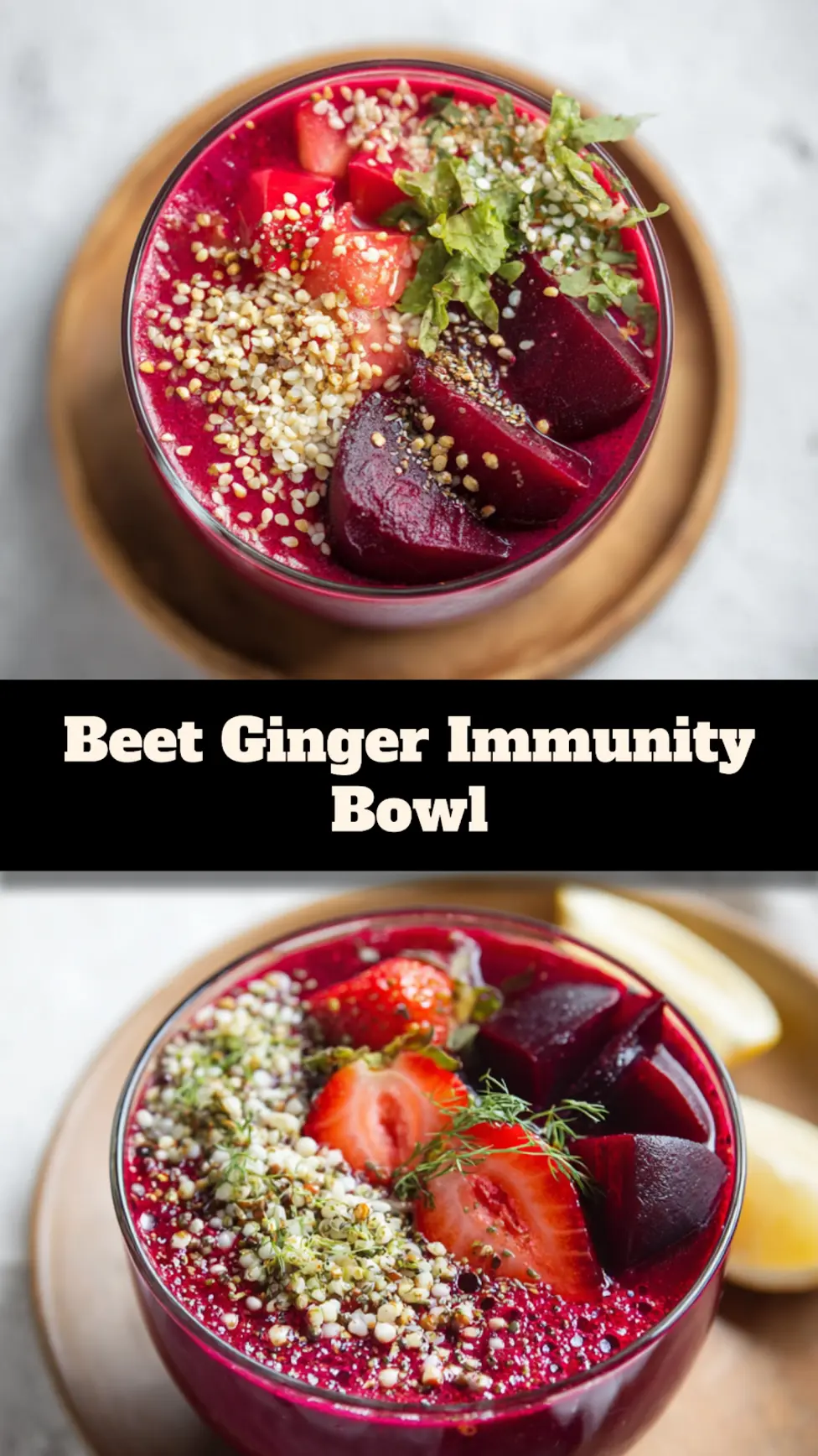 Beet Ginger Immunity Bowl Vibrant and Best Way to Make Your New Favorite Meal 3 Beet Ginger Immunity Bowl served and ready to eat pin image