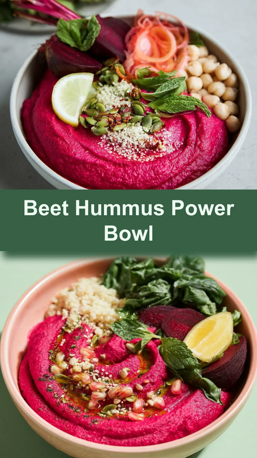 Beet hummus power bowl recipe  vibrant, easy homemade dish ready to serve