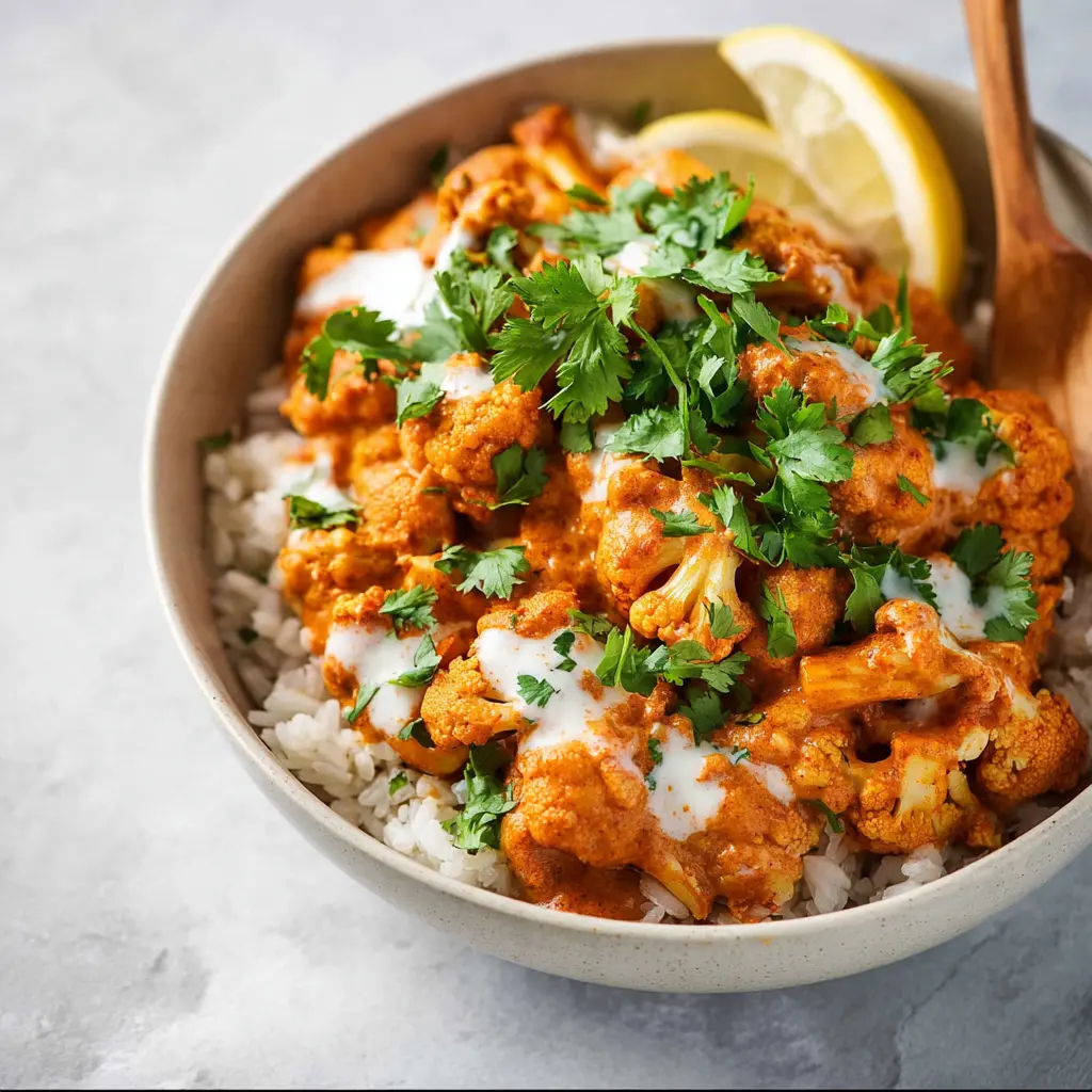 Cauliflower Tikka Masala Bowl Warm and Satisfying Your New Favorite Dinner 2 Cauliflower Tikka Masala Bowl served in a bowl, ready to eat