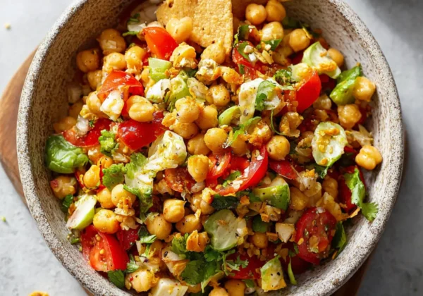 Chickpea Chopped Salad Pita Chips Vibrant Fresh Way to Make Your Lunch Better