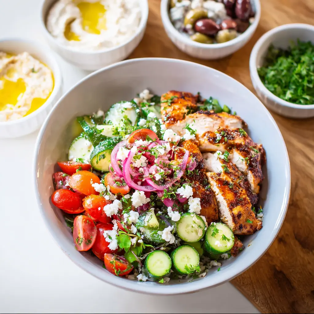 Copycat Cava Bowl Mediterranean recipe, served and ready to eat, easy homemade dish