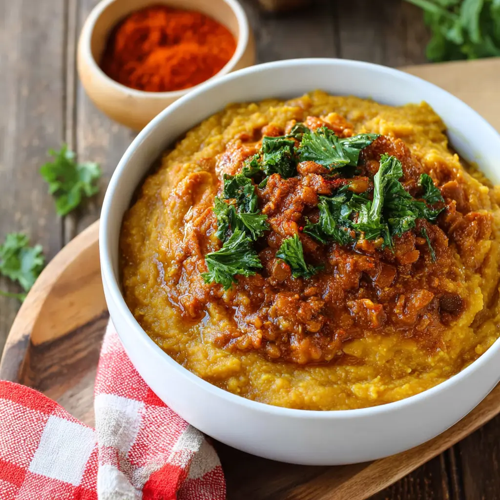 Ethiopian Misir Wot Red Lentil Stew Warm Comforting Recipe You Need Now 2 Ethiopian Misir Wot red lentil stew served in a bowl, ready to eat