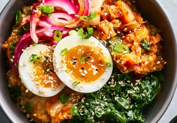 Anti-Inflammatory Fermented Kimchi Bowl Vibrant and Satisfying Real Gut Health Wins