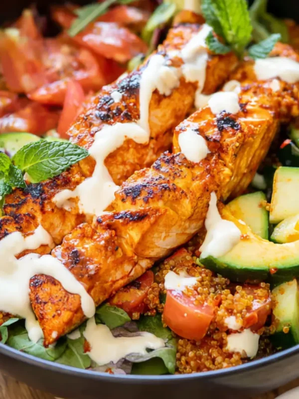 Harissa Salmon Meal Prep Bowl Vibrant and Satisfying Real Way to Make Lunch Better