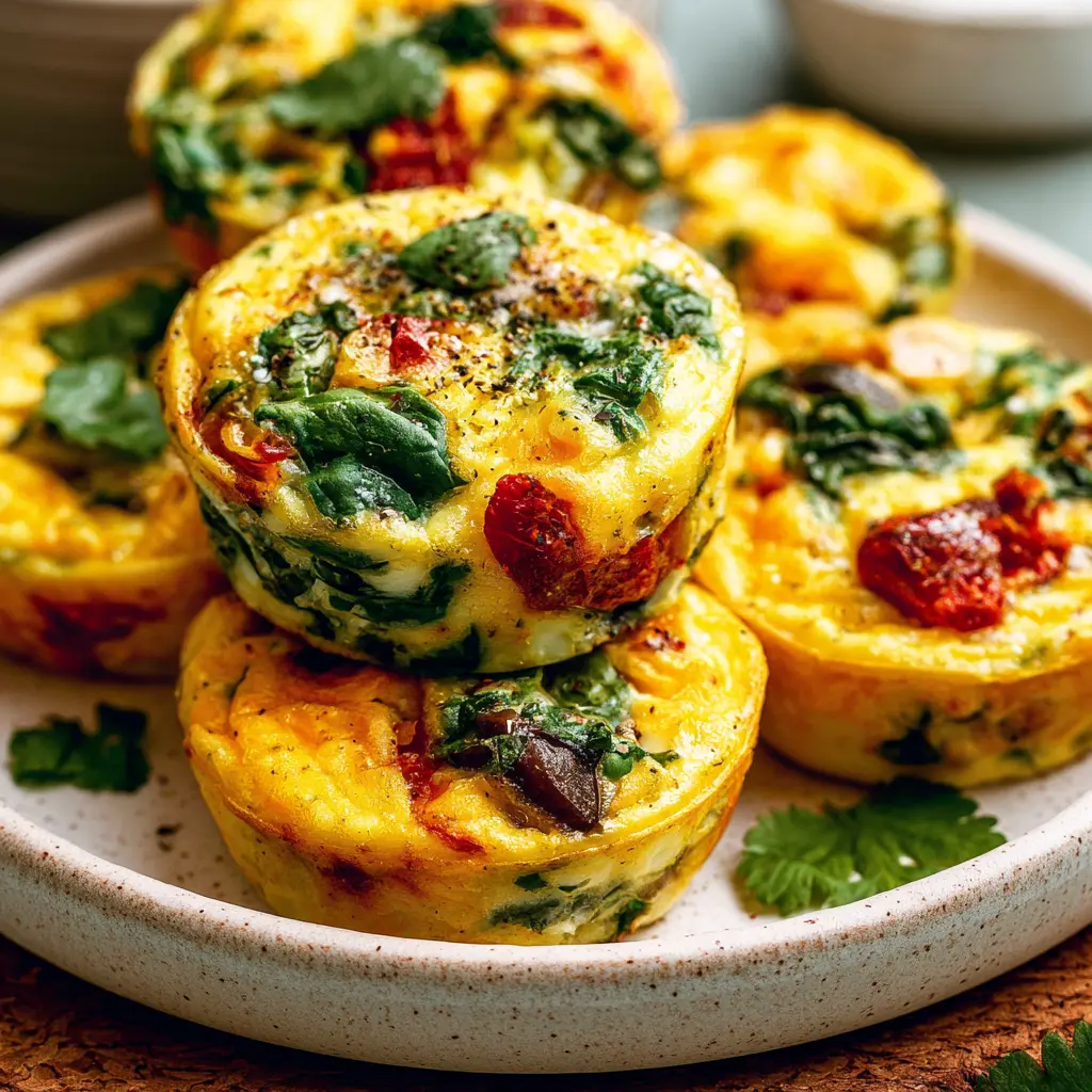 High Protein Veggie Egg Cups recipe, served and ready to eat, easy homemade dish