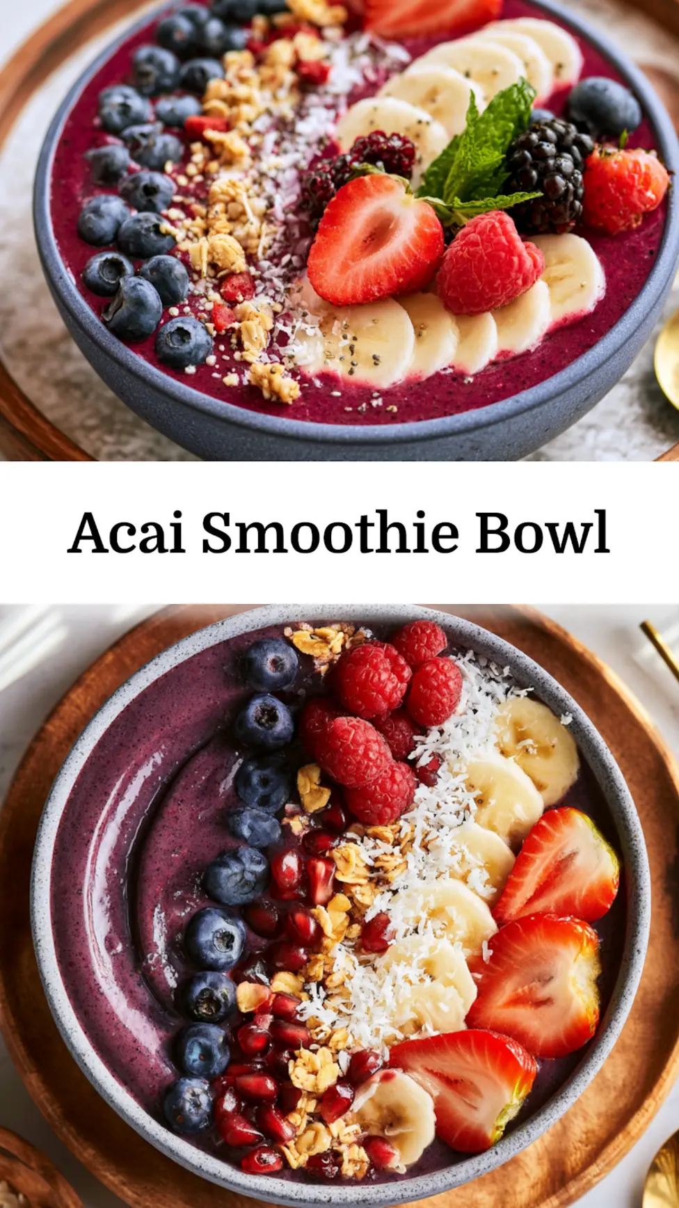 Immune Boosting Acai Smoothie Bowl Vibrant and Fresh Way to Love Your Morning 3 Immune Boosting Acai Smoothie Bowl recipe, served and ready to eat, easy homemade dish_pin