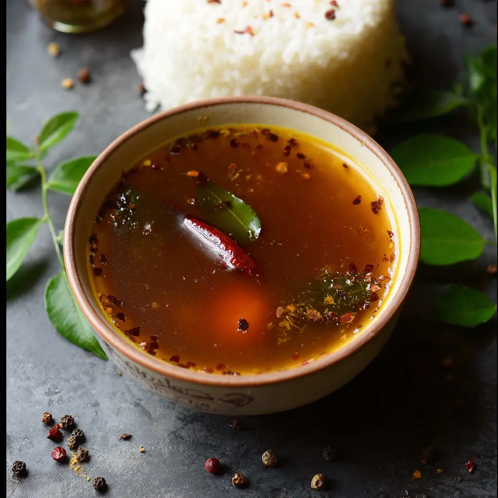 Indian Rasam Pepper Immune Soup Warm Comforting Recipe Your Heart Will Love 2 Indian Rasam Pepper Immune Soup recipe, served and ready to eat, easy homemade dish