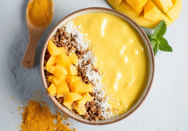 Anti Inflammatory Mango Turmeric Smoothie Bowl Vibrant and Best Way to Start Your Day