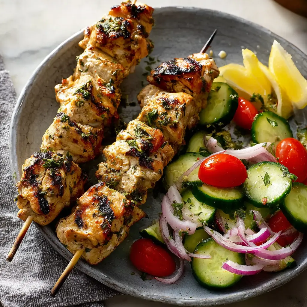 Mediterranean Chicken Kabobs Lemon Herb Vibrant Fresh Flavors You Will Love 2 Mediterranean Chicken Kabobs Lemon Herb recipe, served and ready to eat, easy homemade dish