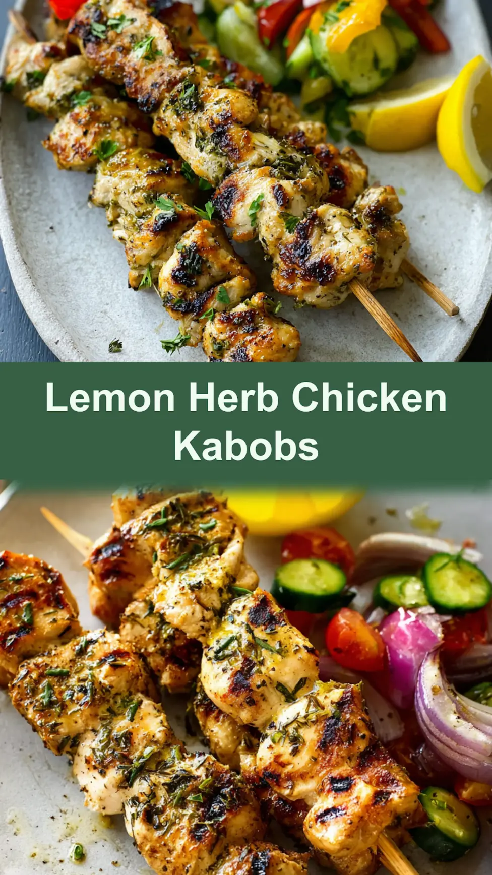 Mediterranean Chicken Kabobs Lemon Herb Vibrant Fresh Flavors You Will Love 3 Mediterranean Chicken Kabobs Lemon Herb recipe, served and ready to eat, easy homemade dish
