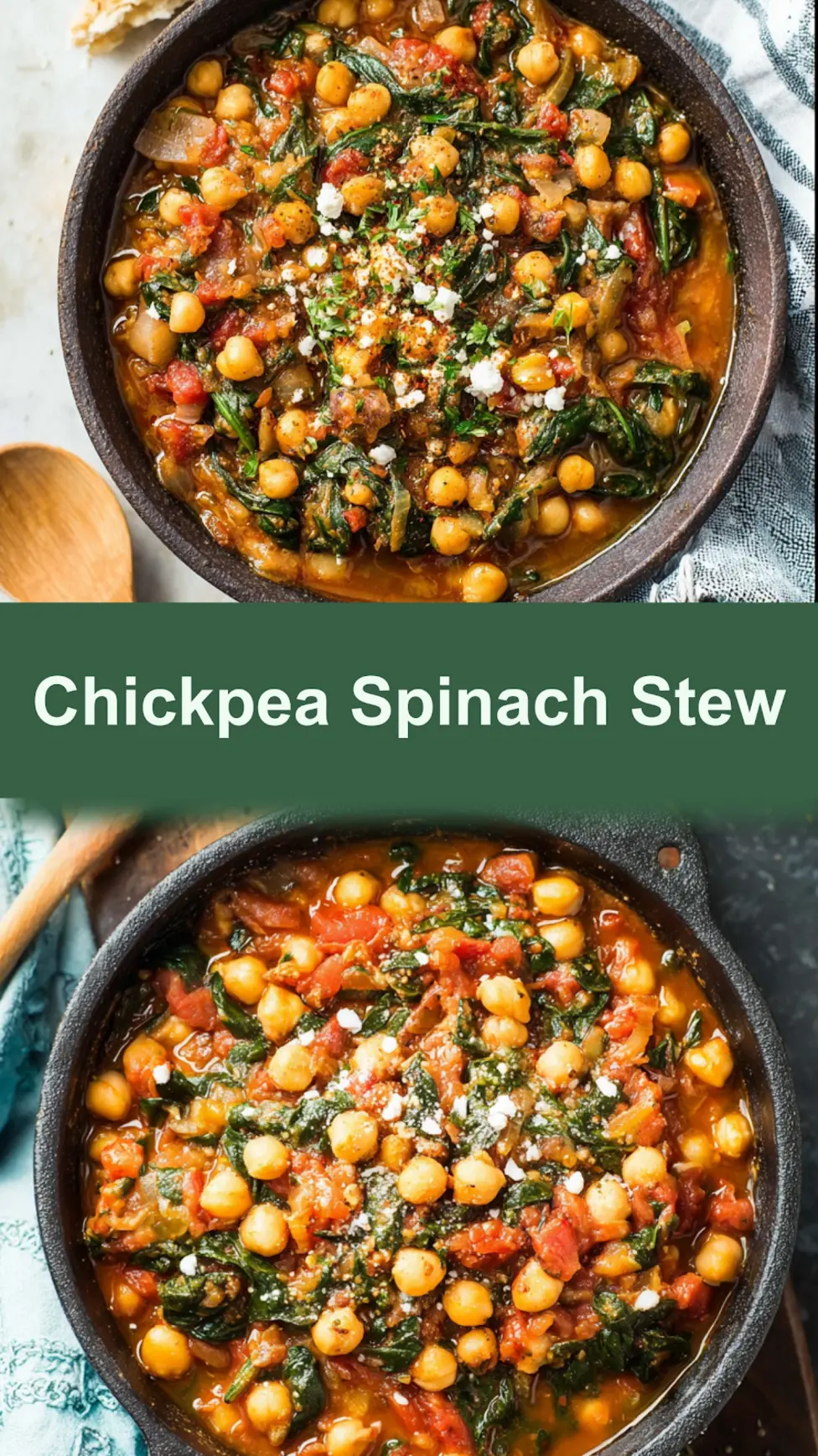 Mediterranean Chickpea Spinach Stew Meal Prep Cozy Real Satisfying Bowls You Need Now 3 Mediterranean Chickpea Spinach Stew recipe, served and ready to eat, easy homemade dish