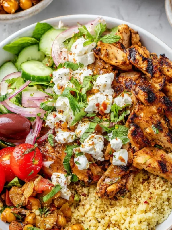 Mediterranean Couscous Grilled Chicken Bowl Vibrant New Way to Make Your Best Dinner