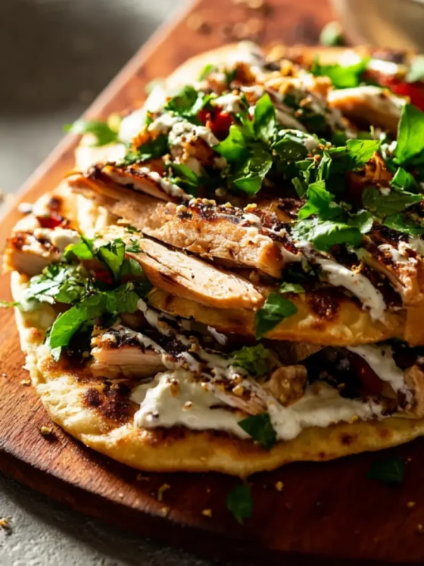 Mediterranean Hummus Chicken Flatbread Vibrant New Way to Make a Perfect Fresh Dinner