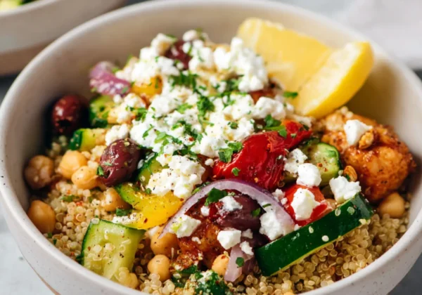 Mediterranean Quinoa Nourish Bowl Vibrant Fresh Way Your Heart Will Love