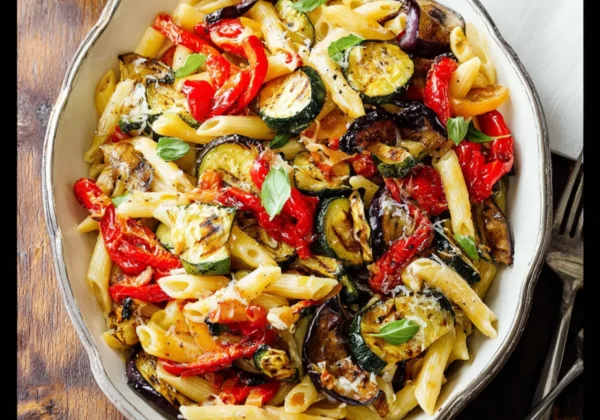 Mediterranean Roasted Vegetable Pasta Vibrant and Satisfying New Way to Make Dinner